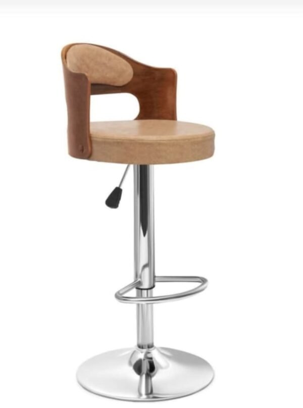 Sates Orbit Adjustable Bar Stool with Backrest