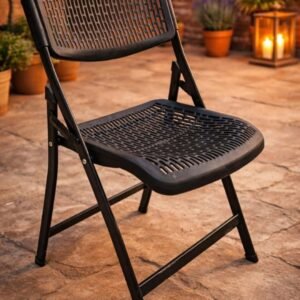 Sates Folding Metal Chair with Nylon Seat and Backrest