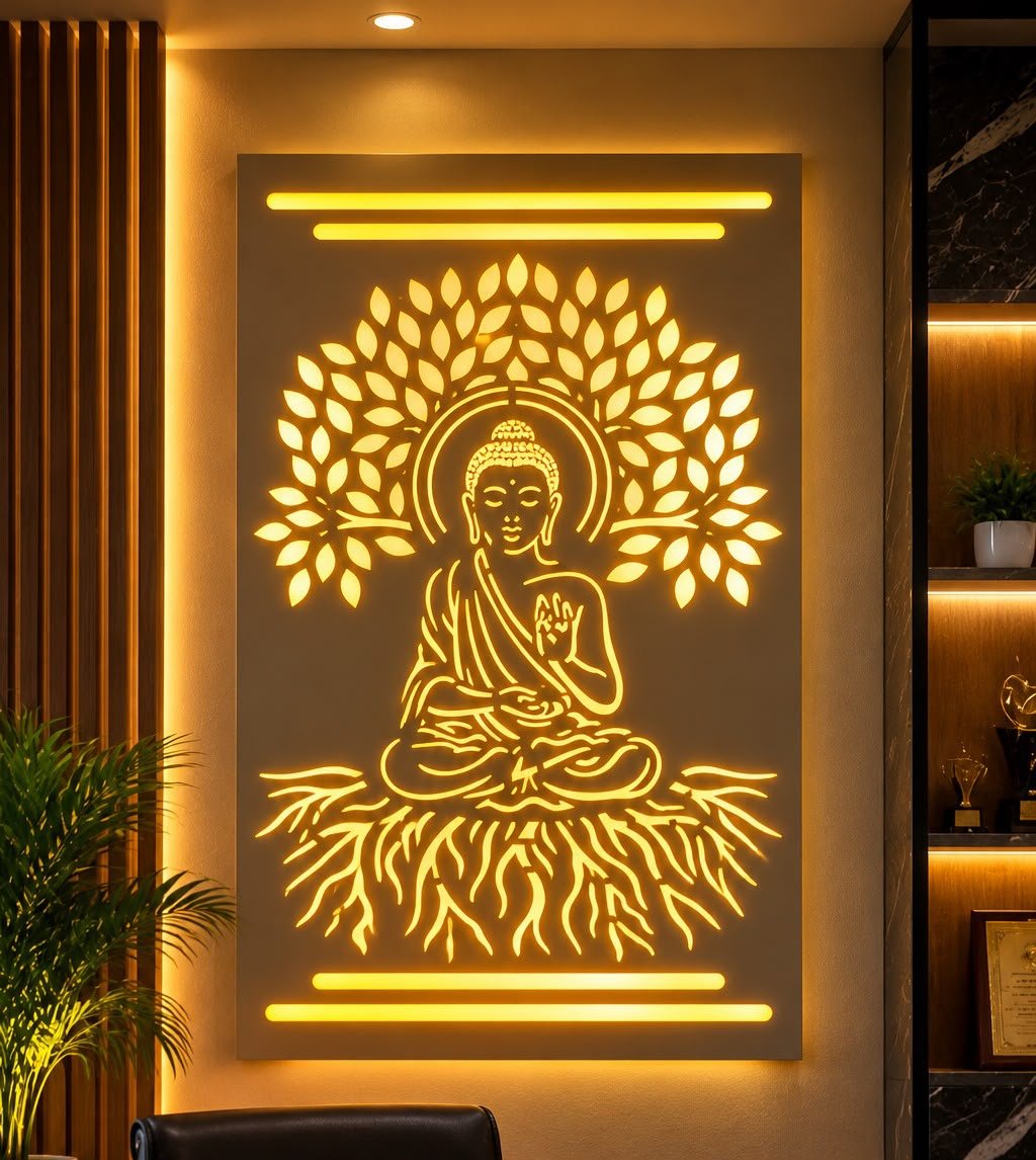 SATES Decorative LED Wall Panel – Buddha - Image 2